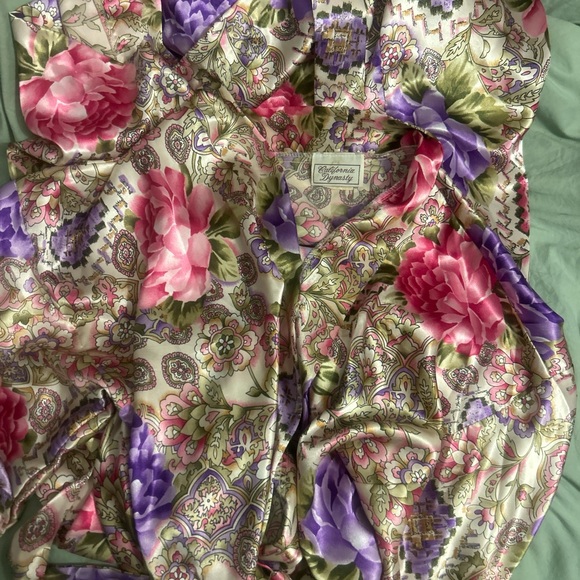 Floral Satin Robe - Picture 1 of 3